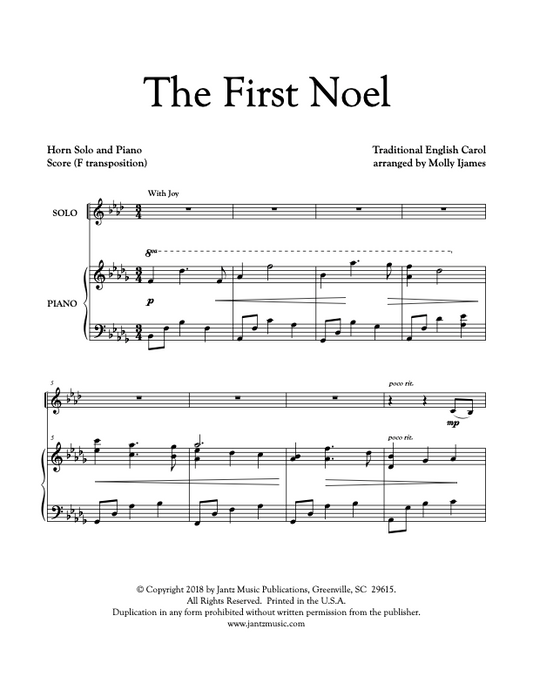 The First Noel - Horn Solo