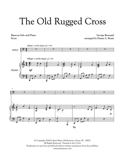 The Old Rugged Cross - Bassoon Solo