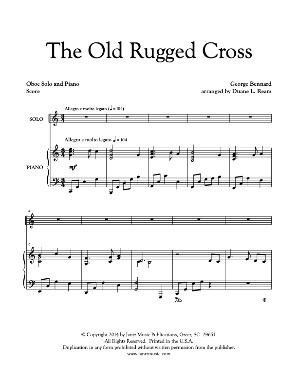 The Old Rugged Cross - Oboe Solo