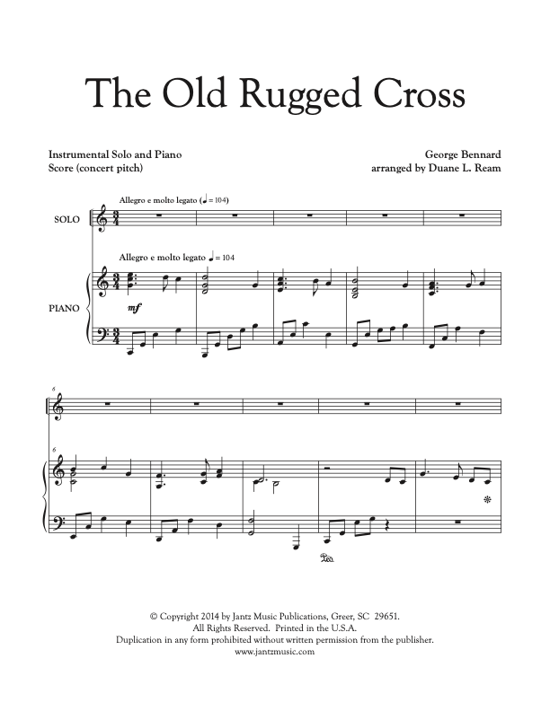 The Old Rugged Cross - Combined Set of All Solo Instrument Options