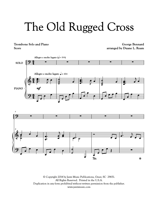 The Old Rugged Cross - Trombone Solo
