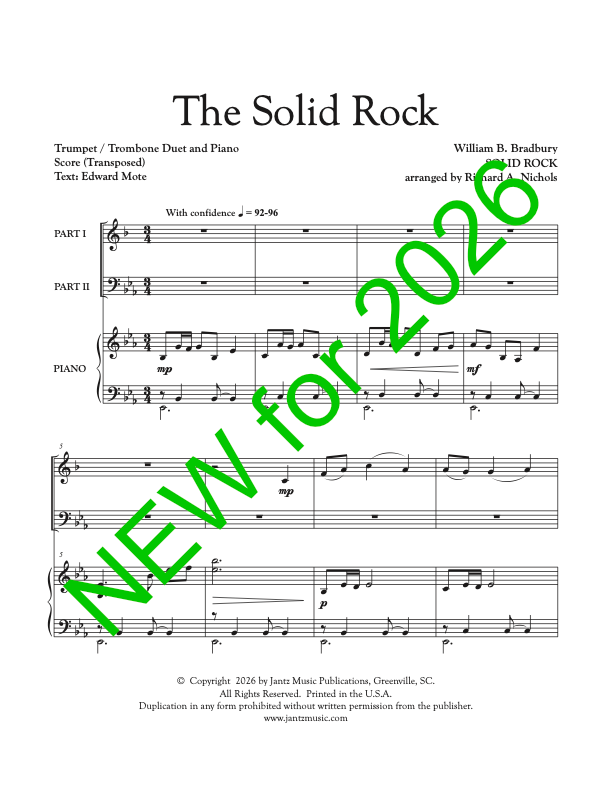 The Solid Rock - Trumpet/Trombone Duet