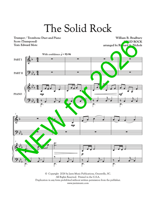The Solid Rock - Trumpet/Trombone Duet