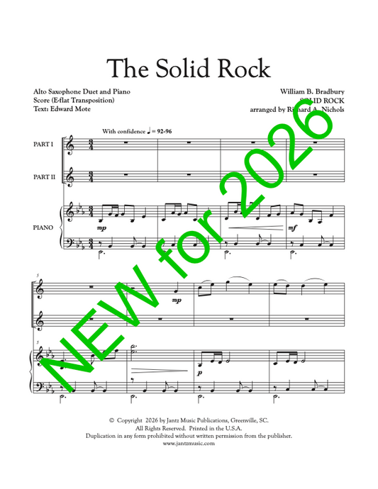 The Solid Rock - Alto Saxophone Duet