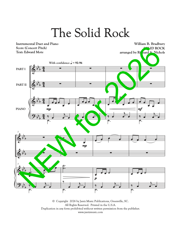 The Solid Rock - Combined Set of All Duet Instrument Options