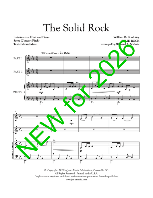 The Solid Rock - Combined Set of All Duet Instrument Options