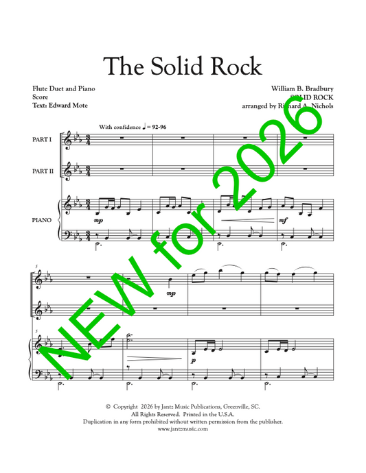The Solid Rock - Flute Duet