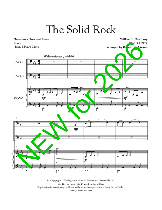 The Solid Rock - Trombone Duet