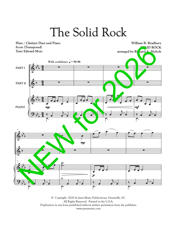 The Solid Rock - Flute/Clarinet Duet