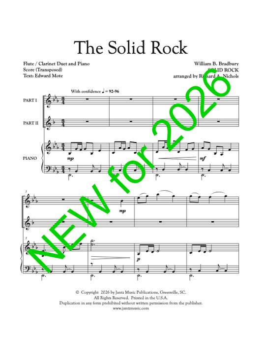 The Solid Rock - Flute/Clarinet Duet