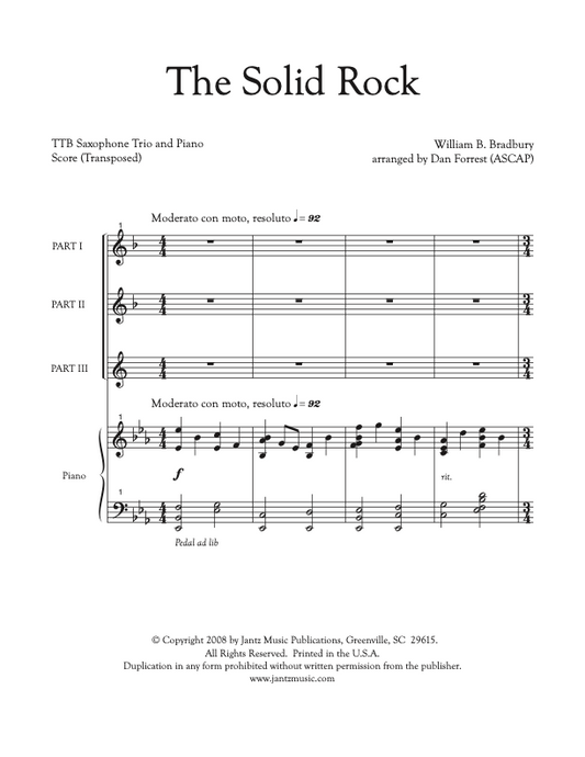 The Solid Rock - TTB Saxophone Trio