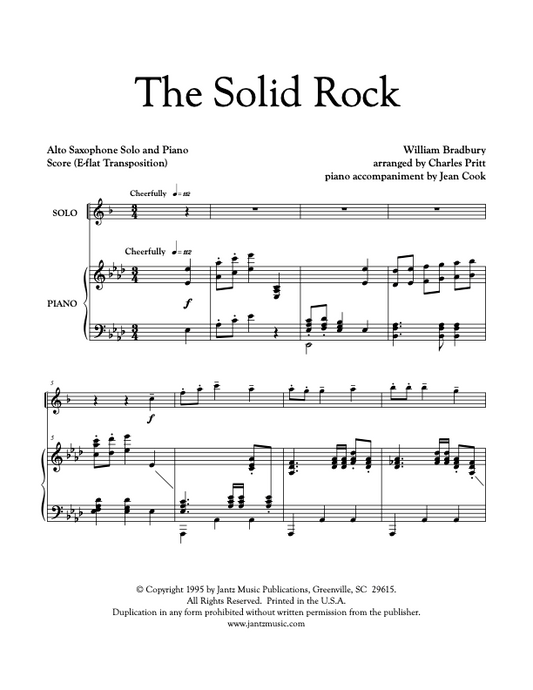 The Solid Rock - Alto Saxophone Solo