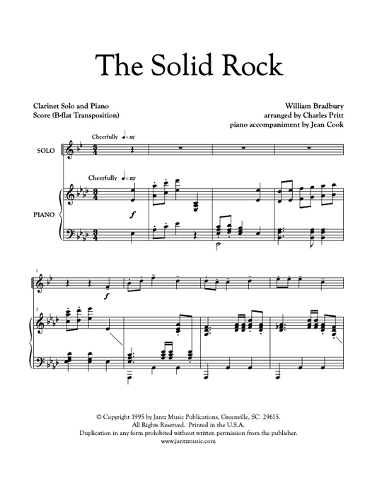 The Solid Rock - Clarinet Solo
