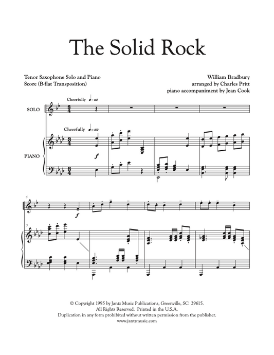 The Solid Rock - Tenor Saxophone Solo
