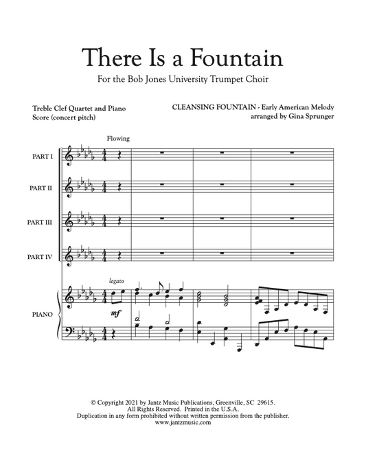 There Is a Fountain - Combined Set of Flute/Clarinet/Trumpet Quartets