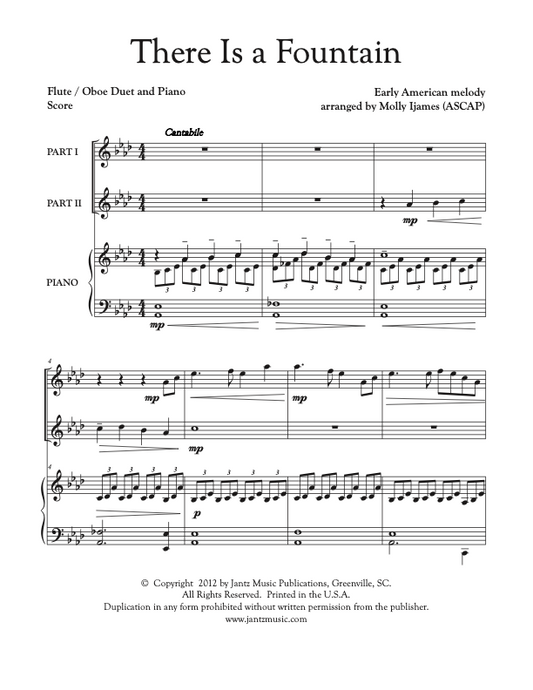 There Is A Fountain - Flute/Oboe Duet