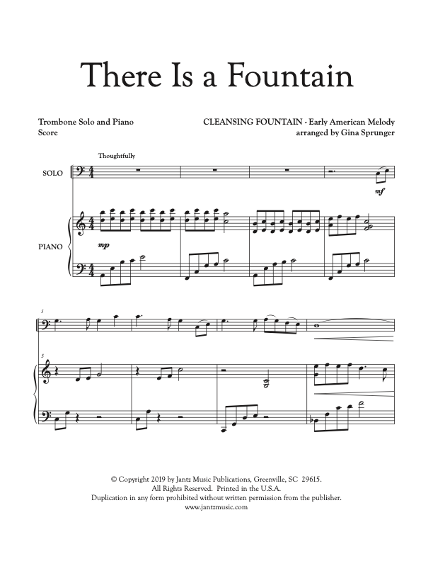There Is a Fountain - Trombone Solo