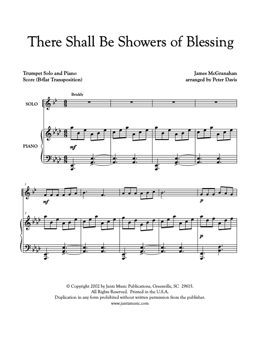 There Shall Be Showers of Blessings - Trumpet Solo