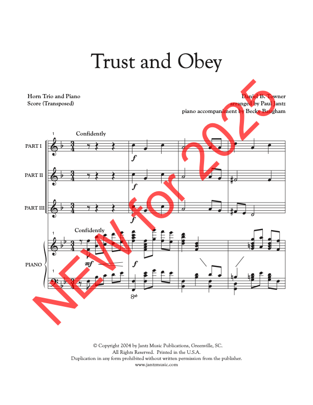 Trust and Obey - Horn Trio