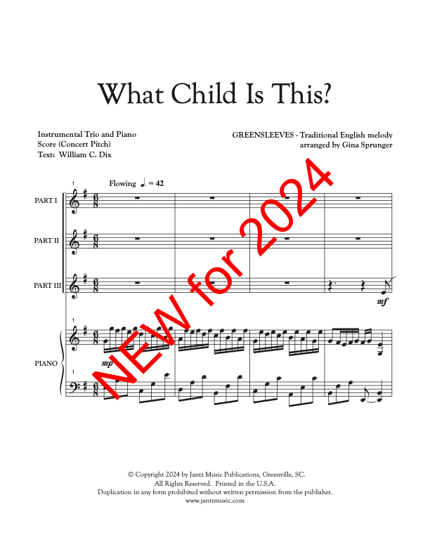 What Child is This? - Combined Set of Flute/Clarinet/Alto Saxophone Trios