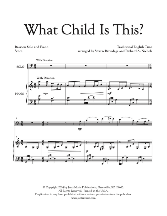 What Child Is This? - Bassoon Solo