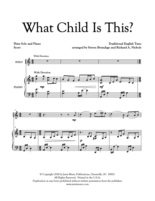 What Child Is This? - Flute Solo