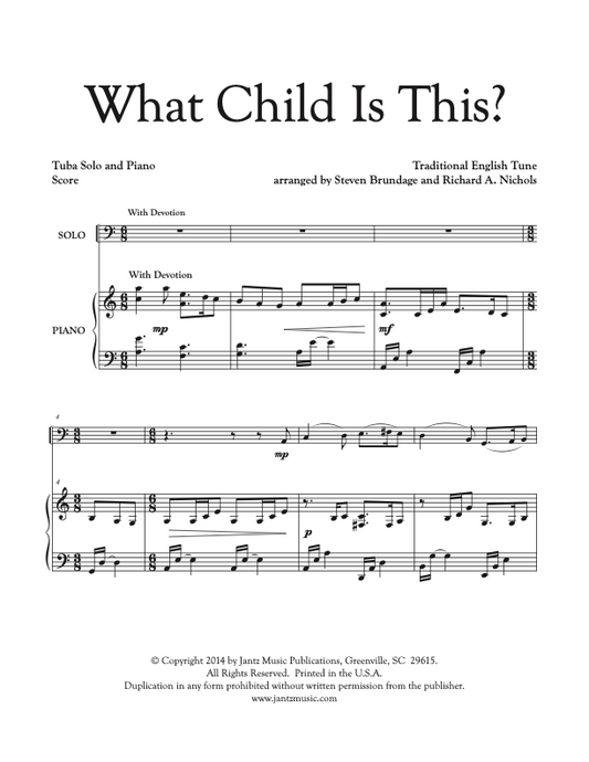 What Child Is This? - Tuba Solo
