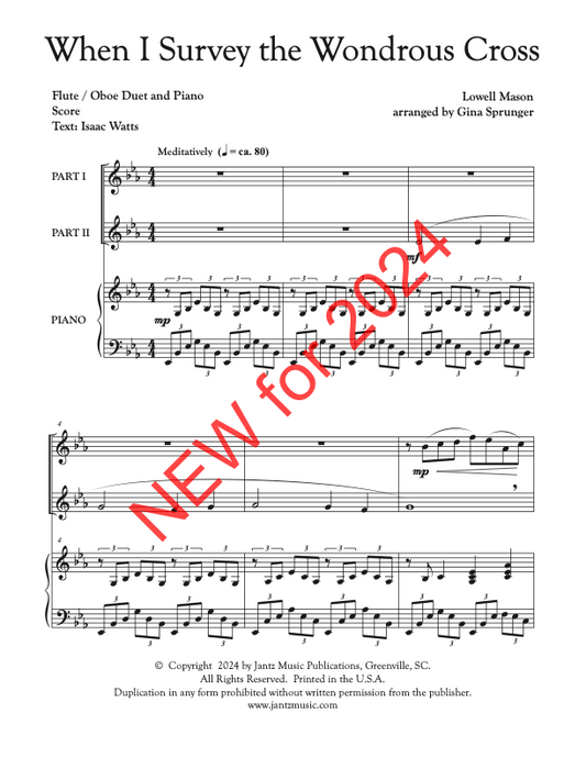 When I Survey the Wondrous Cross - Flute/Oboe Duet
